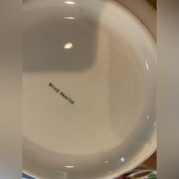 Vintage Hand Painted Japan Fruit Salad Bowl Set 14 Plates are listed sep d/t wt - Picture 6 of 9